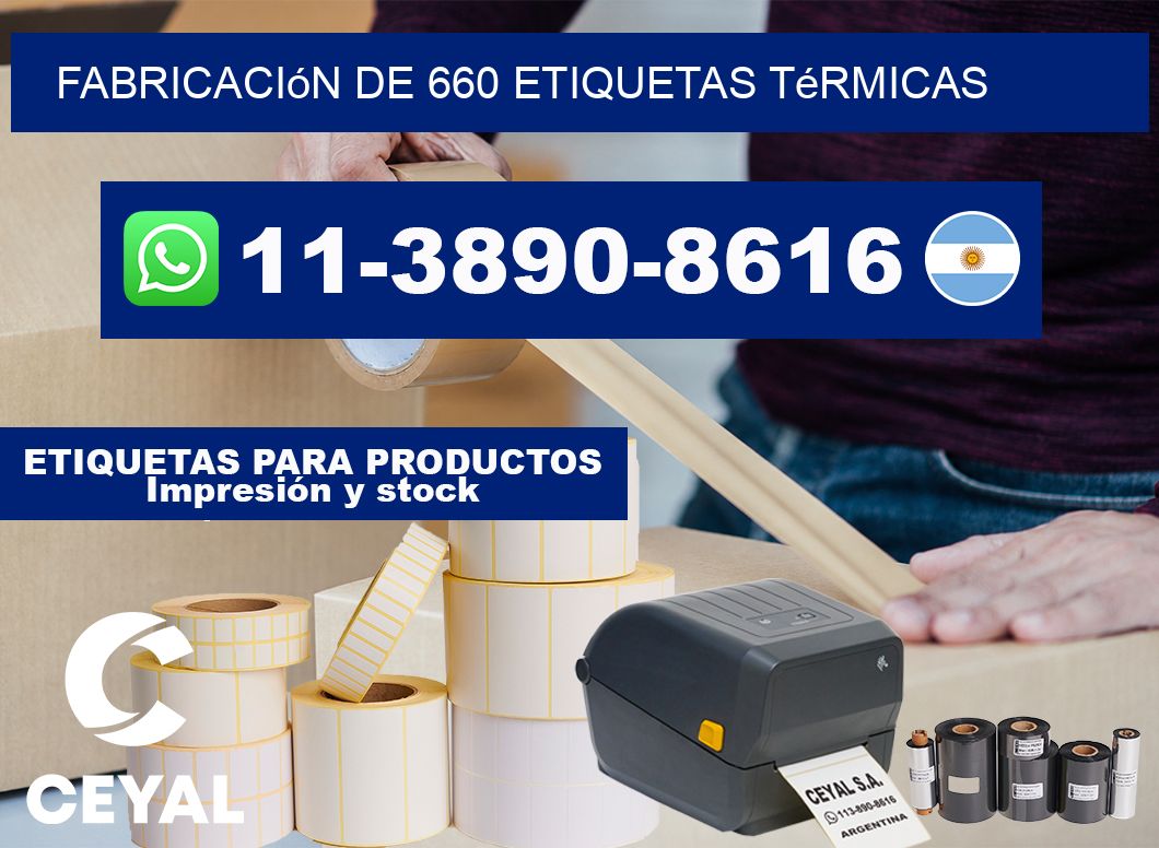 fabricación de 660 etiquetas térmicas