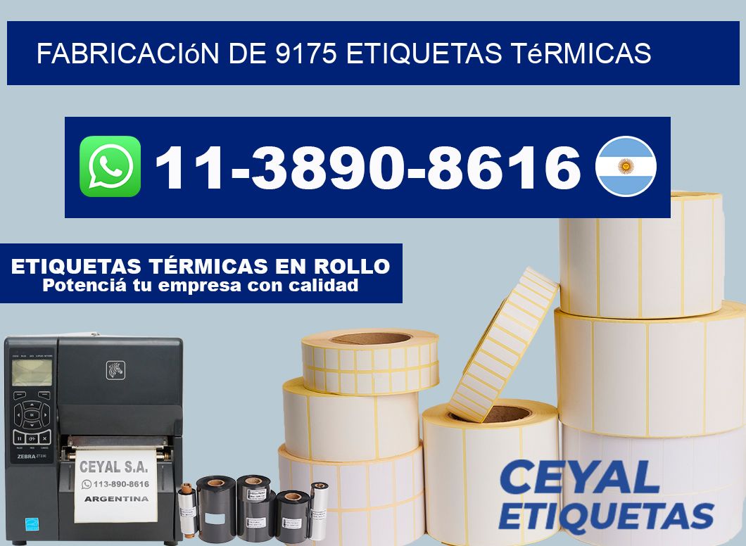 fabricación de 9175 etiquetas térmicas