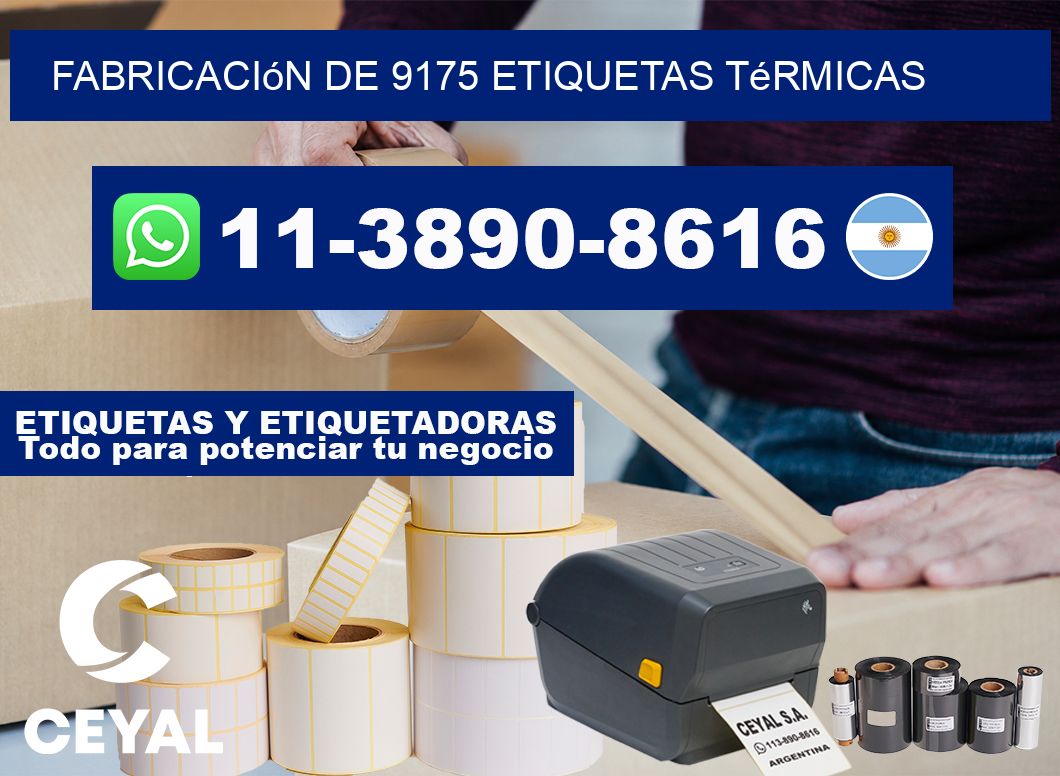 fabricación de 9175 etiquetas térmicas