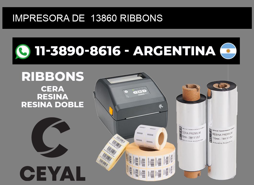 impresora de  13860 ribbons