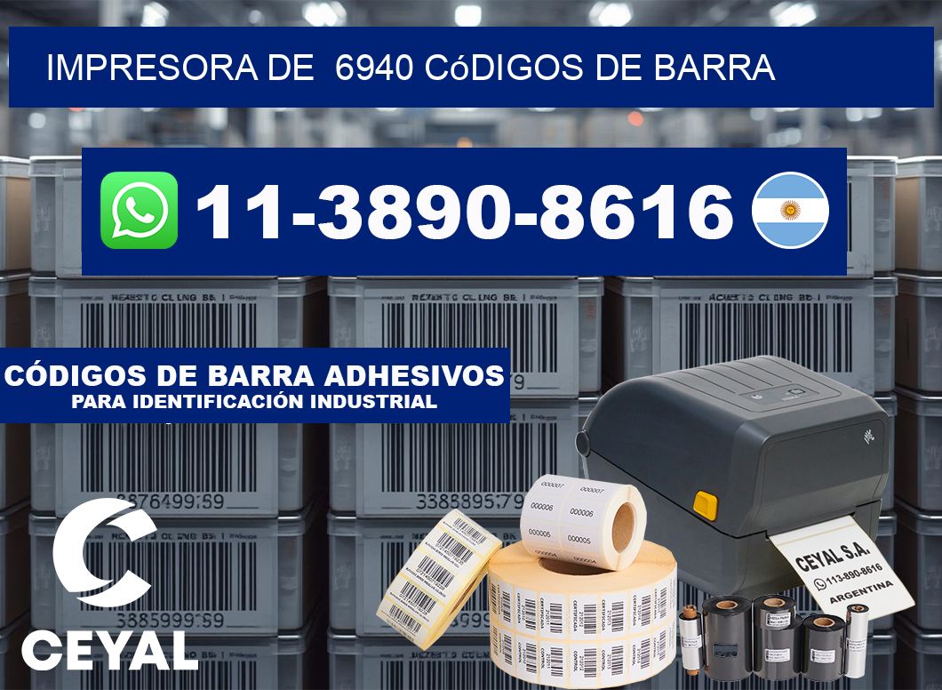 impresora de 6940 códigos de barra