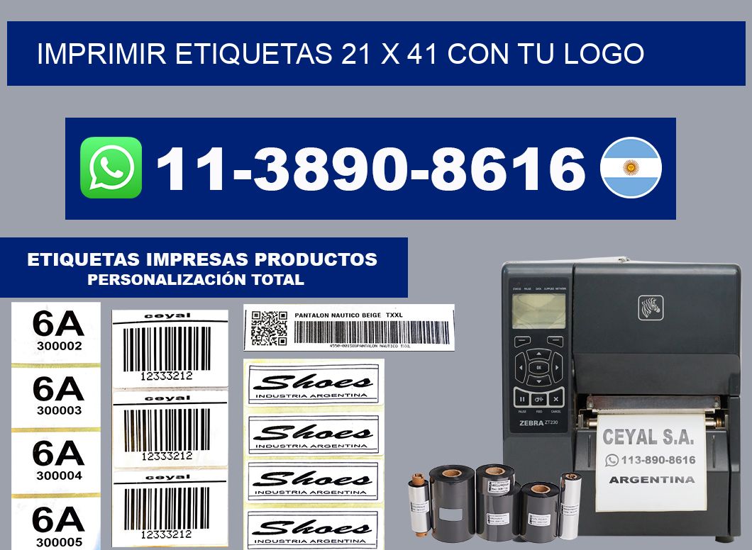 imprimir etiquetas 21 x 41 con tu logo