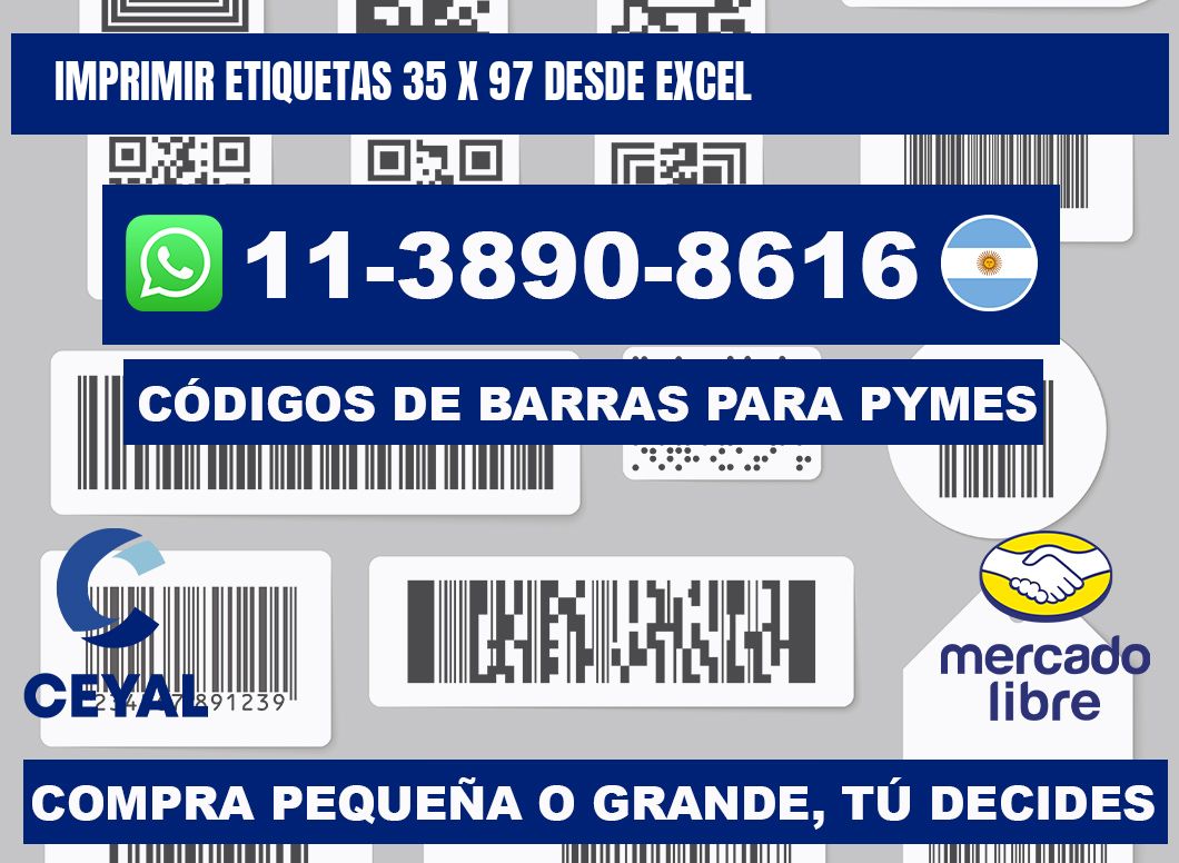 imprimir etiquetas 35 x 97 desde excel