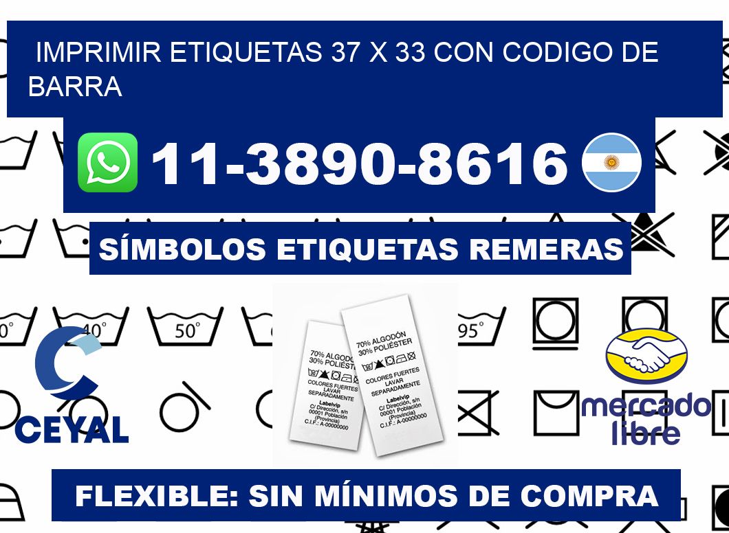 imprimir etiquetas 37 x 33 con codigo de barra