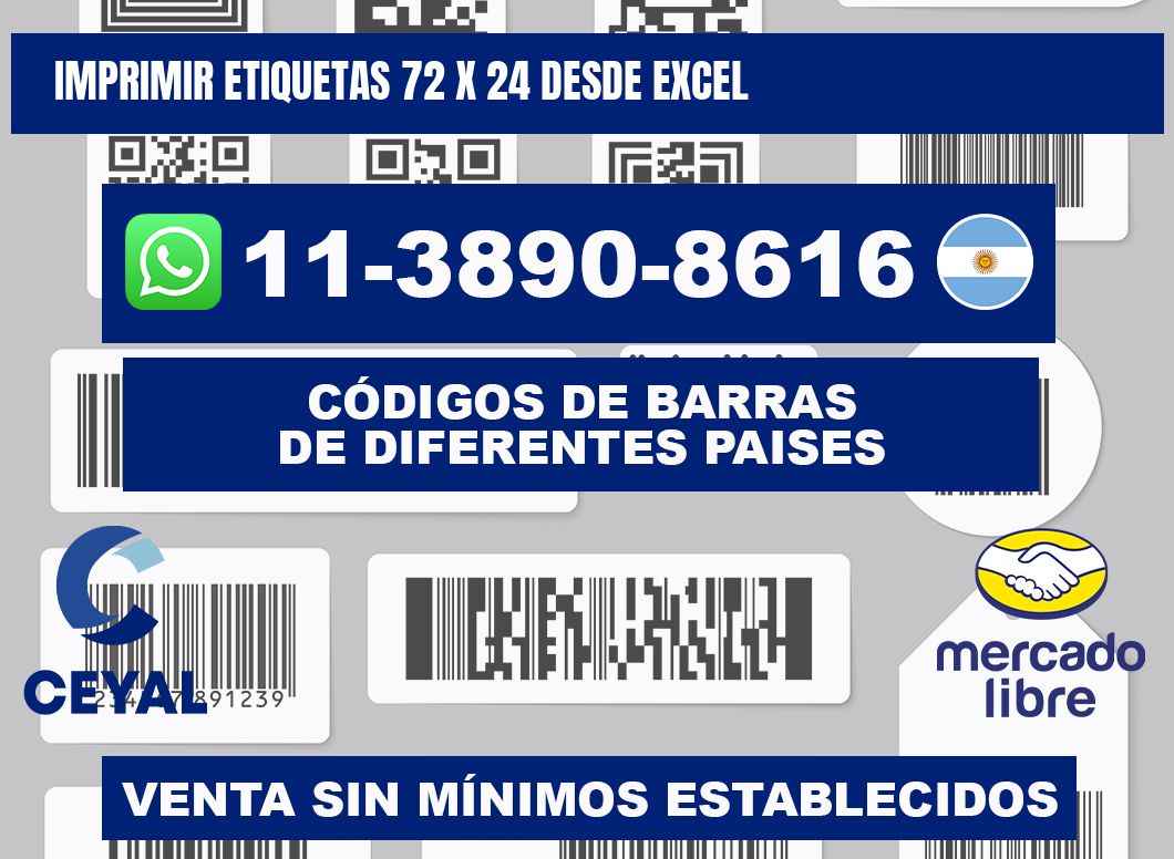 imprimir etiquetas 72 x 24 desde excel