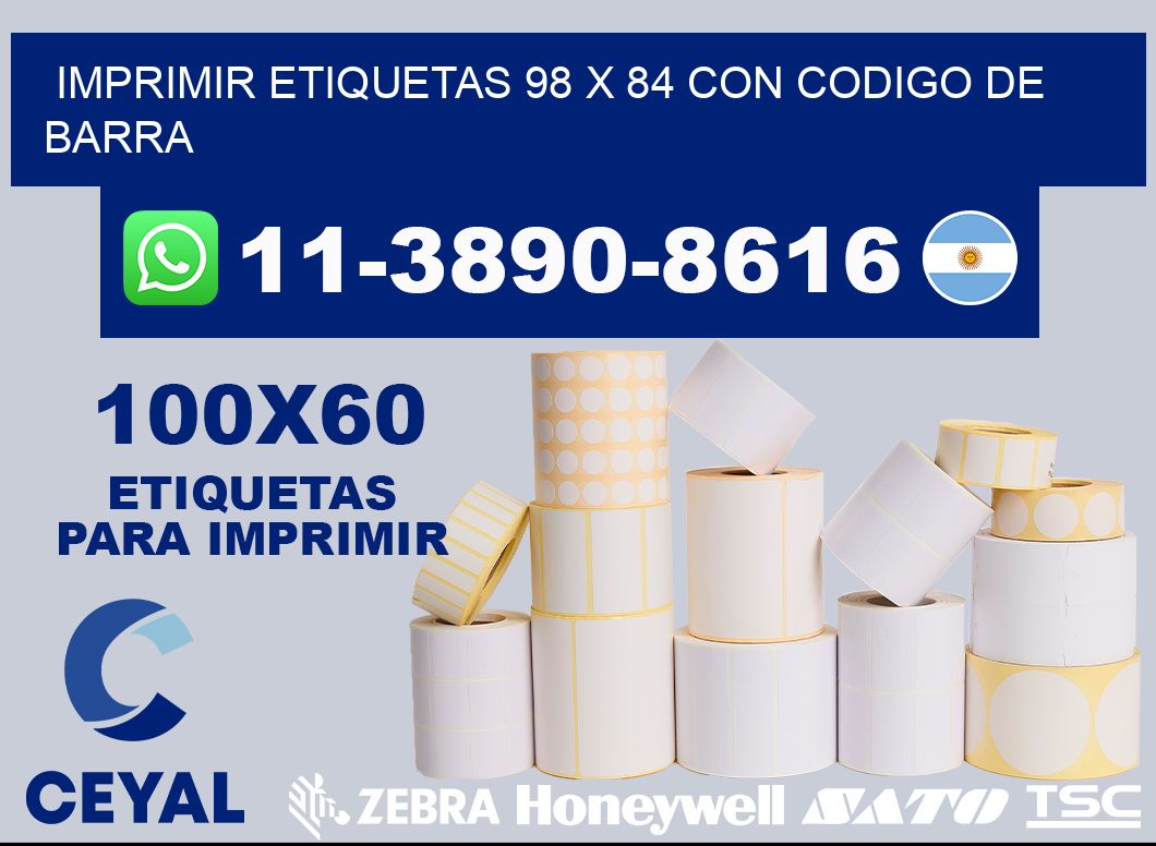 imprimir etiquetas 98 x 84 con codigo de barra