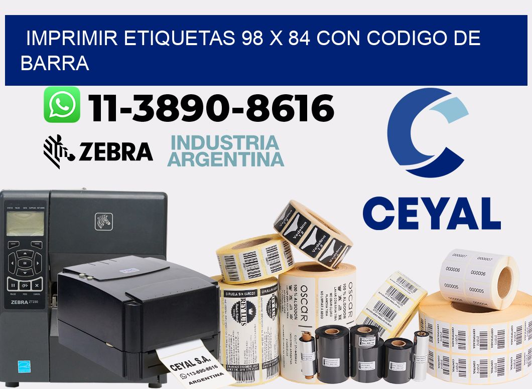 imprimir etiquetas 98 x 84 con codigo de barra
