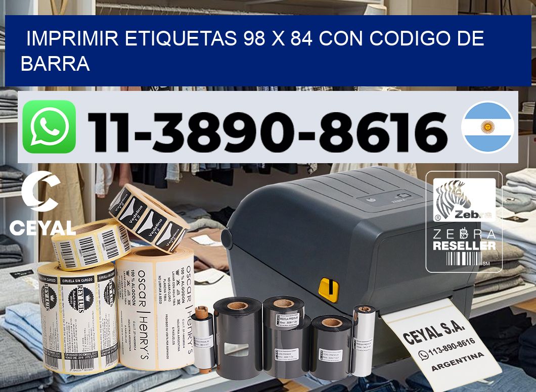 imprimir etiquetas 98 x 84 con codigo de barra