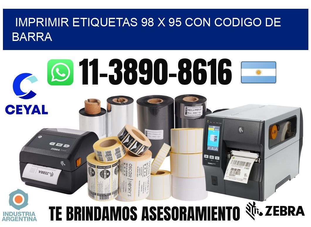 imprimir etiquetas 98 x 95 con codigo de barra