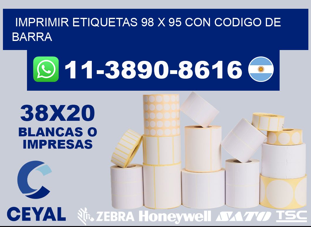 imprimir etiquetas 98 x 95 con codigo de barra