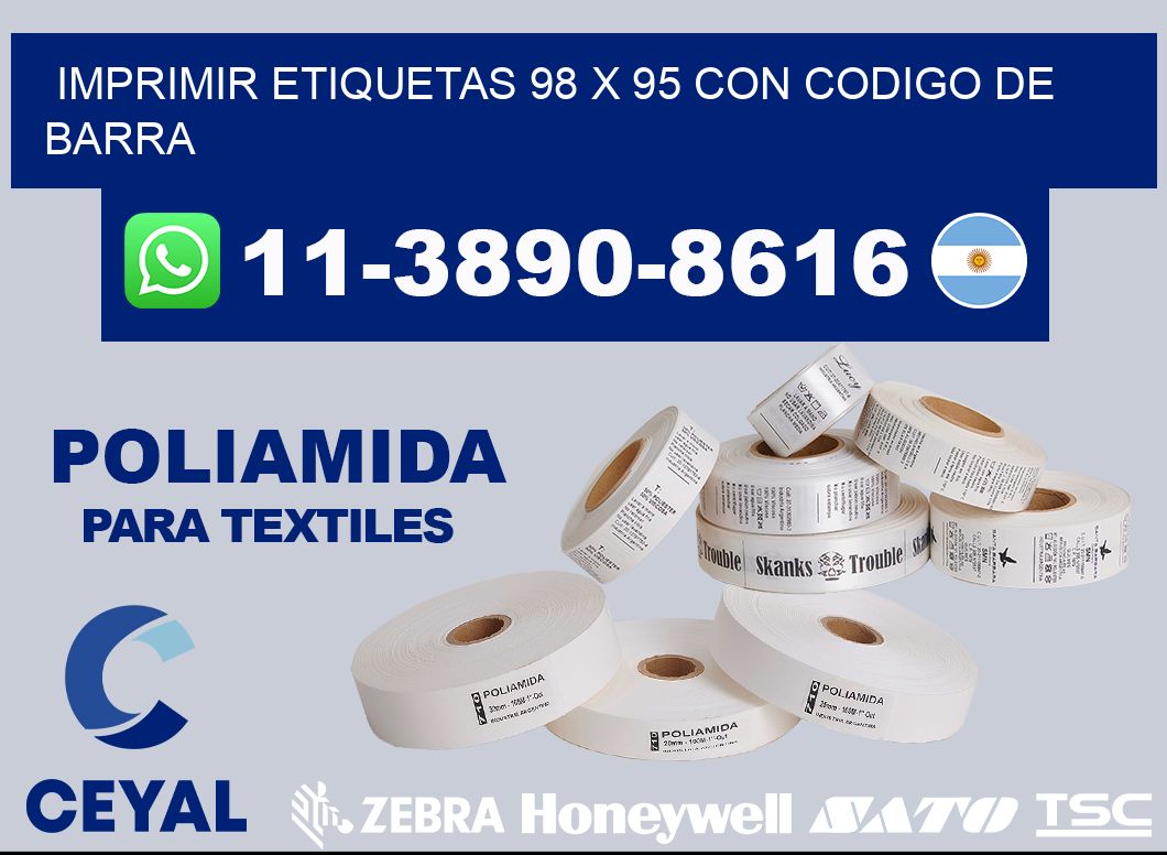 imprimir etiquetas 98 x 95 con codigo de barra