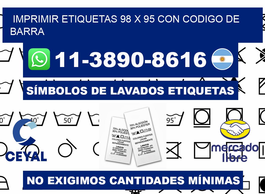 imprimir etiquetas 98 x 95 con codigo de barra