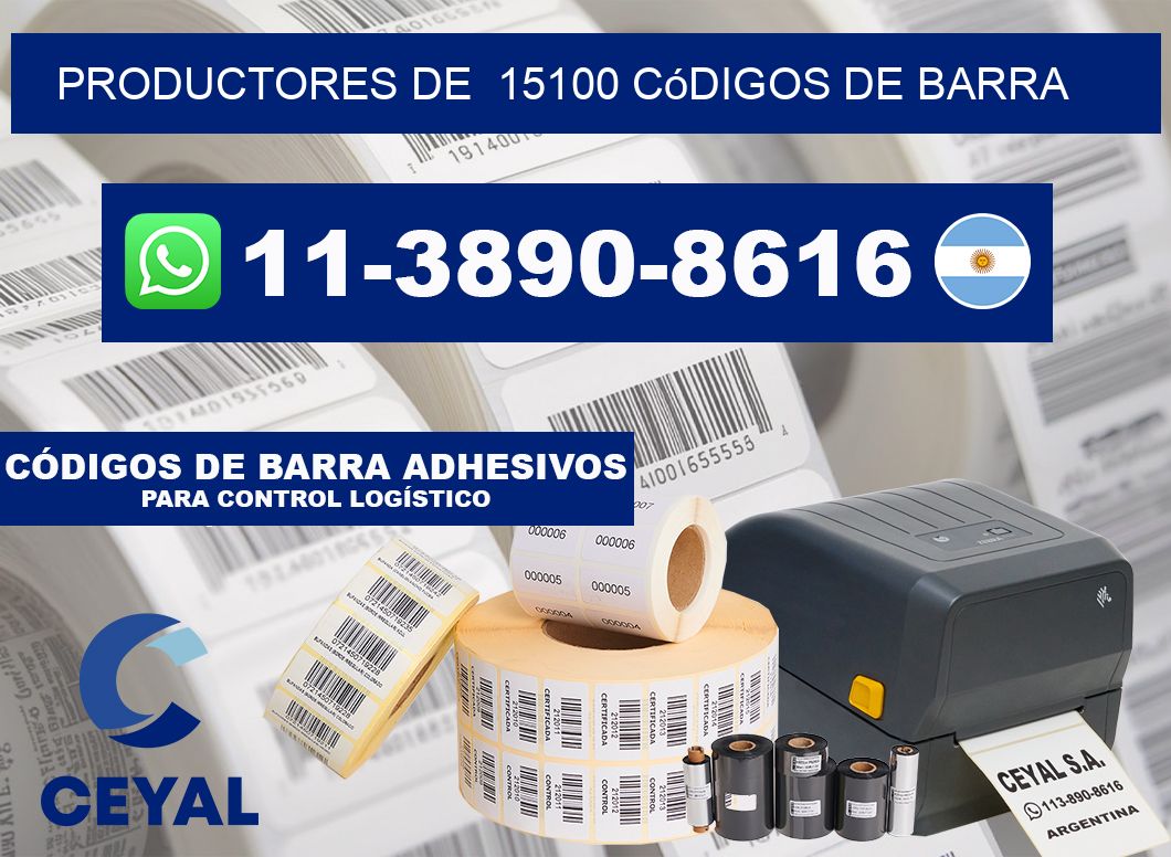 productores de  15100 códigos de barra