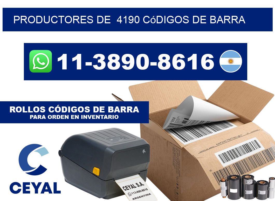 productores de  4190 códigos de barra