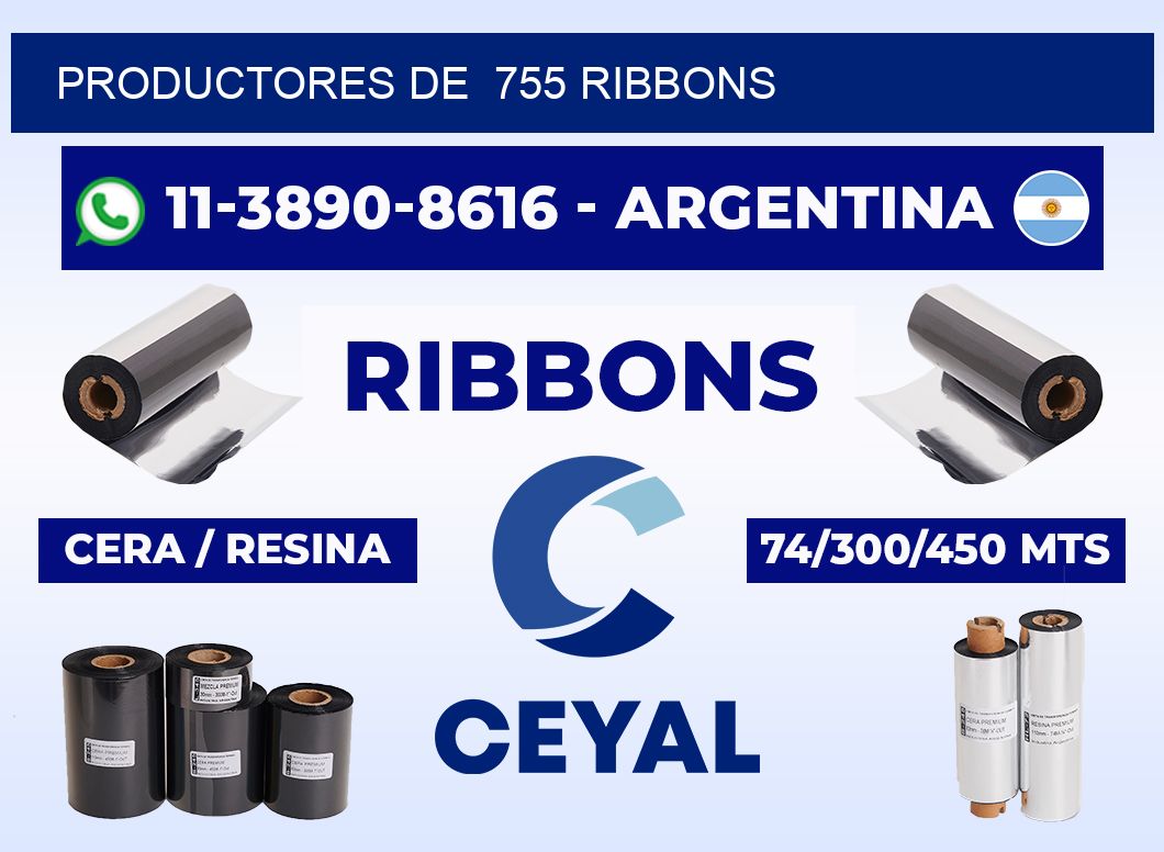 productores de  755 ribbons