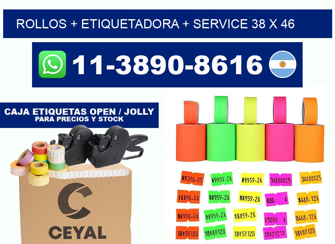 rollos + etiquetadora + service 38 x 46