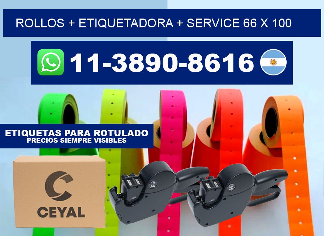 rollos + etiquetadora + service 66 x 100
