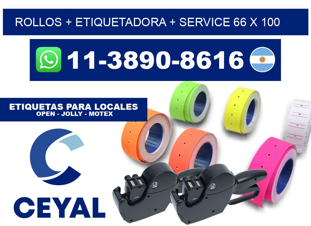 rollos + etiquetadora + service 66 x 100