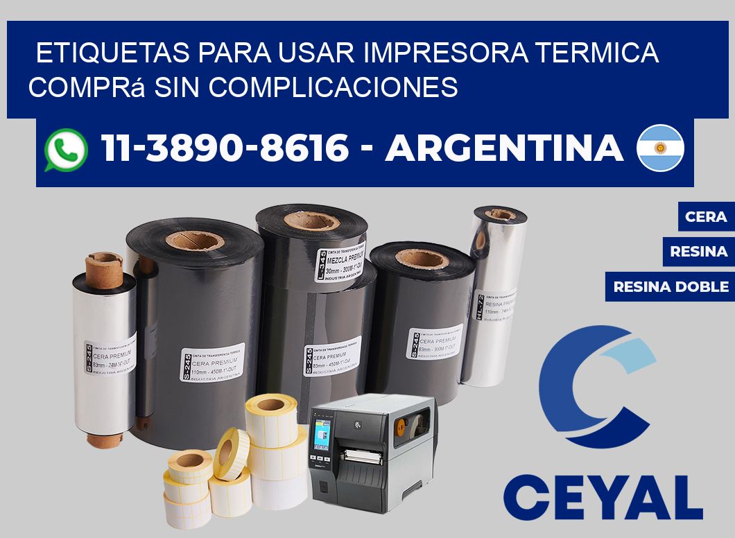 ETIQUETAS PARA USAR IMPRESORA TERMICA Comprá sin complicaciones