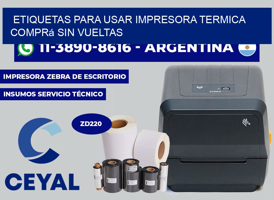 ETIQUETAS PARA USAR IMPRESORA TERMICA Comprá sin vueltas