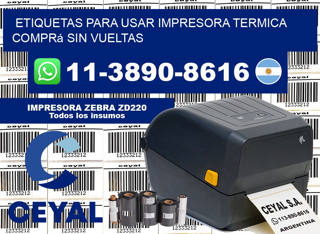 ETIQUETAS PARA USAR IMPRESORA TERMICA Comprá sin vueltas