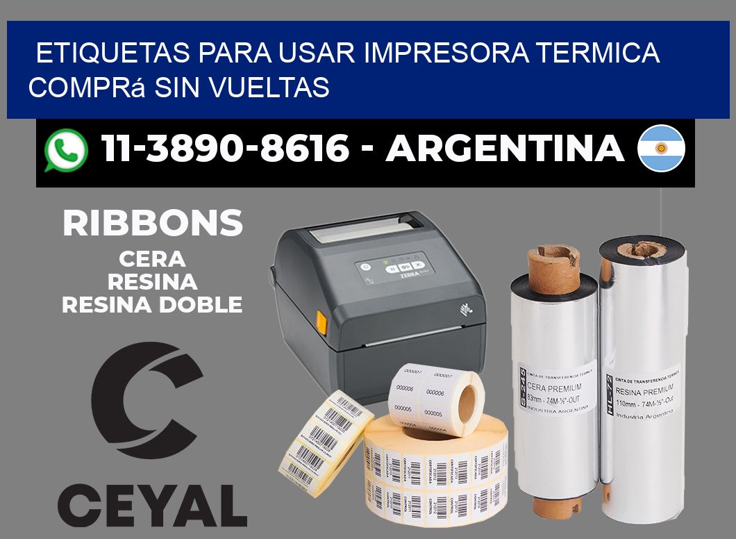 ETIQUETAS PARA USAR IMPRESORA TERMICA Comprá sin vueltas