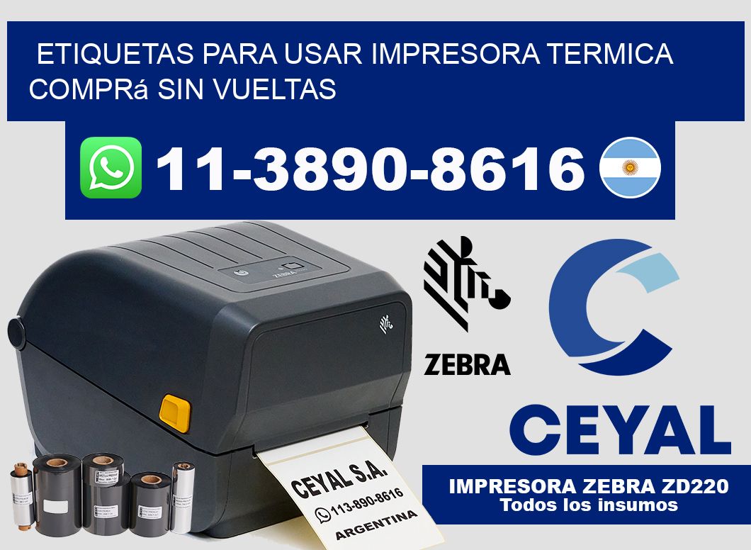 ETIQUETAS PARA USAR IMPRESORA TERMICA Comprá sin vueltas