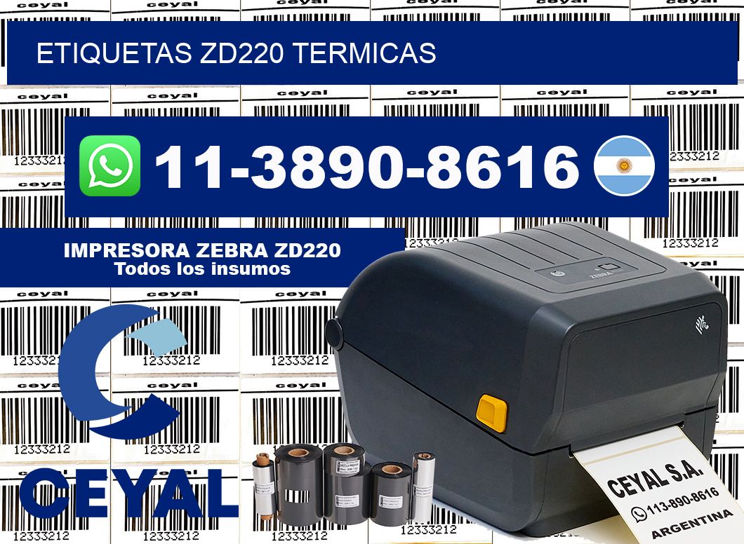 ETIQUETAS ZD220 Termicas