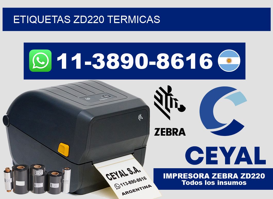 ETIQUETAS ZD220 Termicas