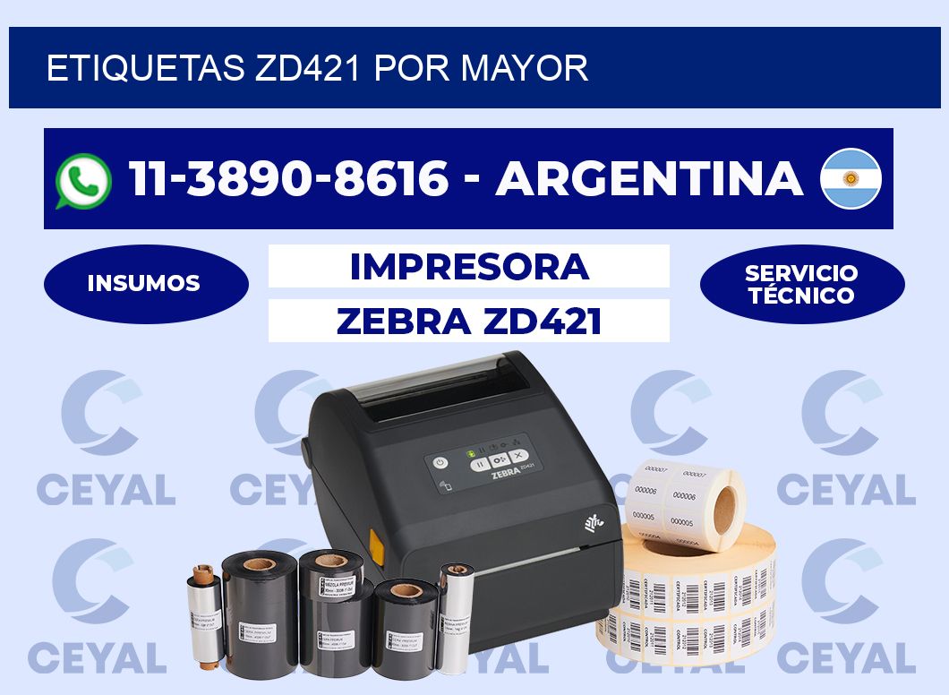 ETIQUETAS ZD421 POR MAYOR