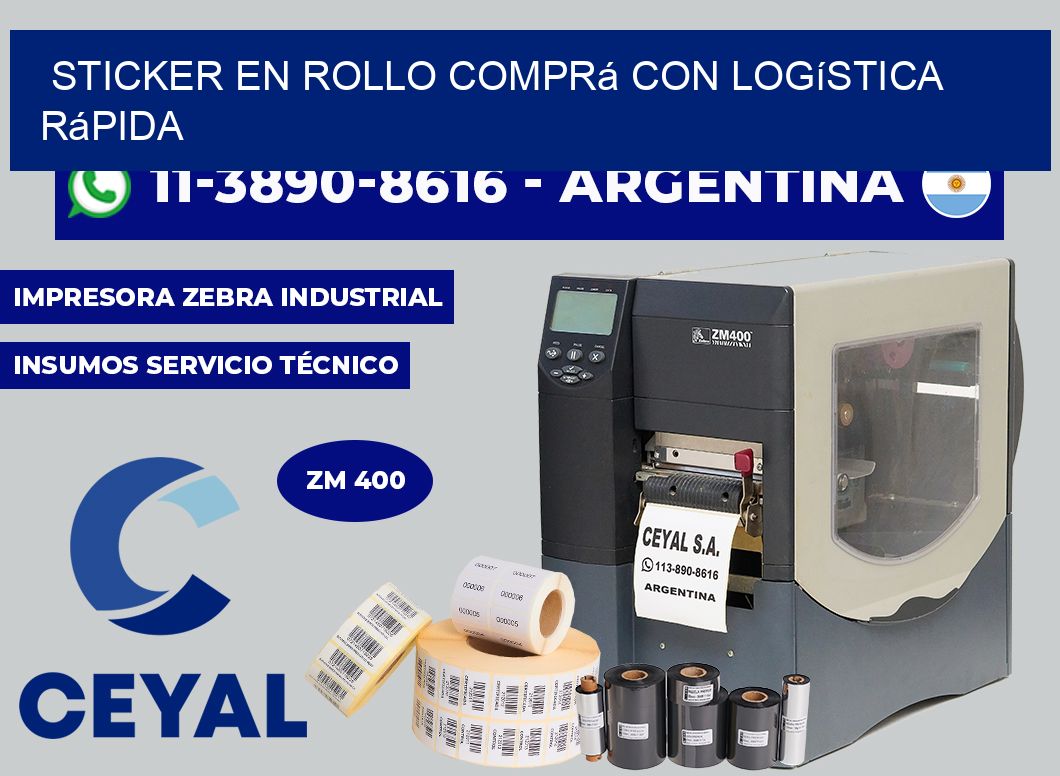 STICKER EN ROLLO Comprá con logística rápida