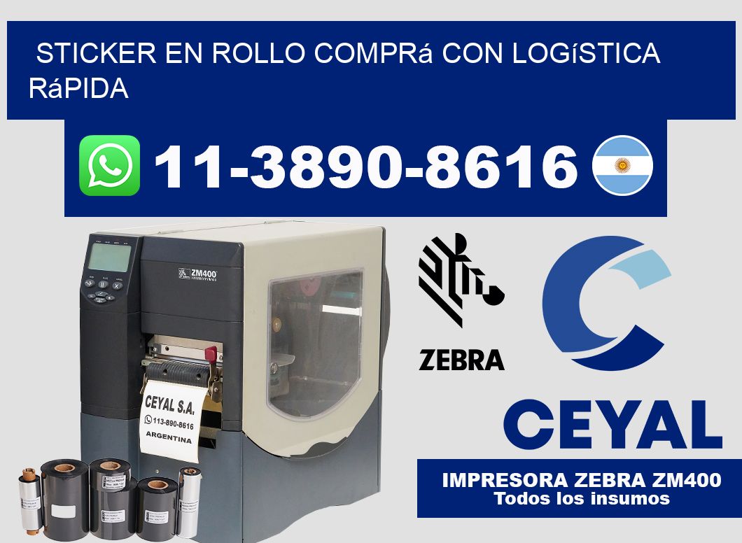 STICKER EN ROLLO Comprá con logística rápida