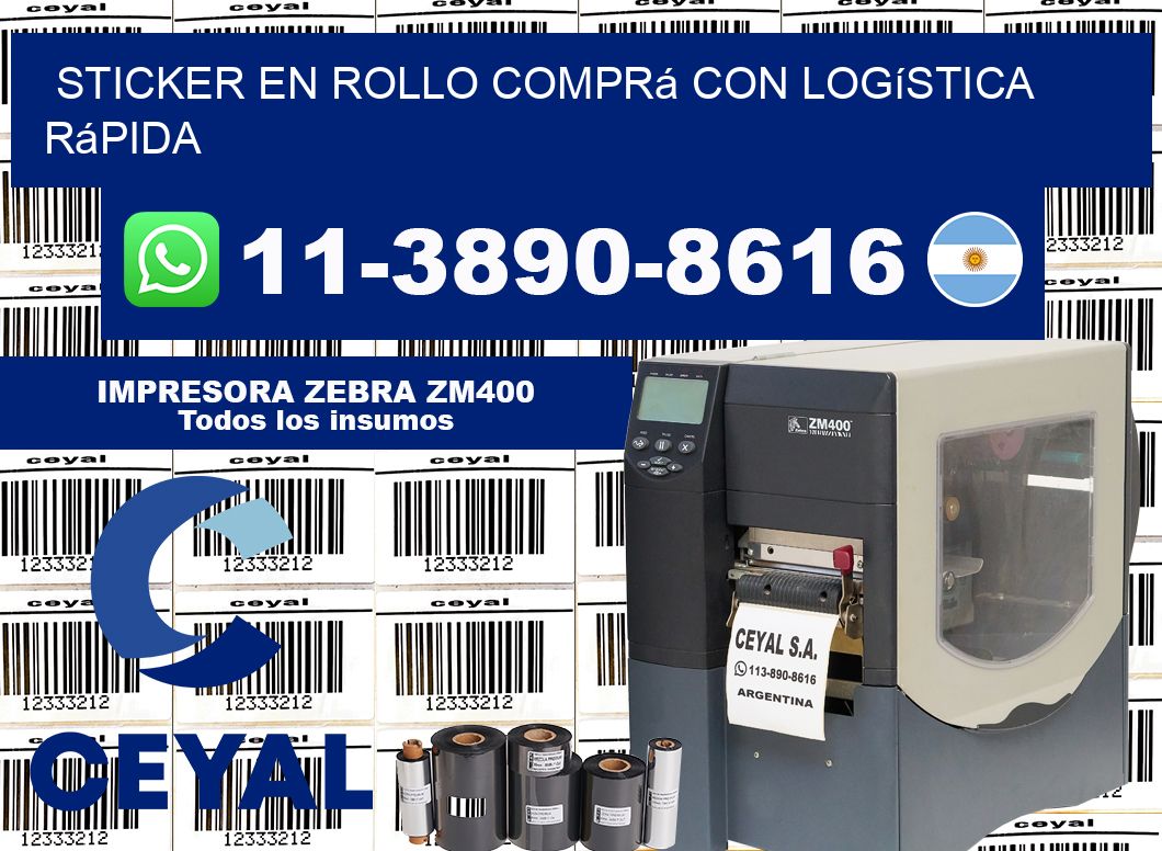 STICKER EN ROLLO Comprá con logística rápida