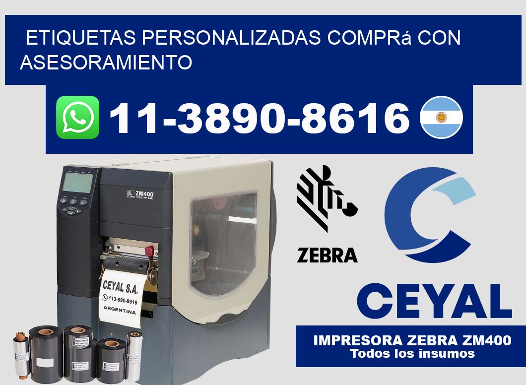 etiquetas personalizadas Comprá con asesoramiento