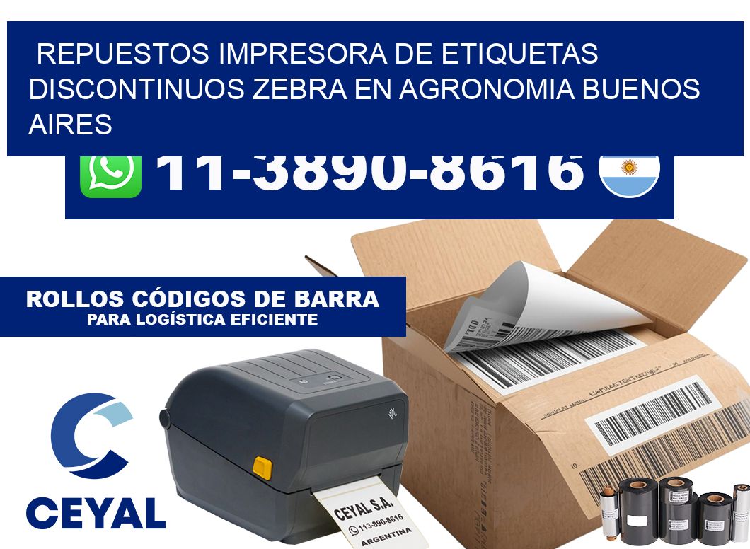 repuestos Impresora de etiquetas discontinuos zebra en Agronomia Buenos Aires