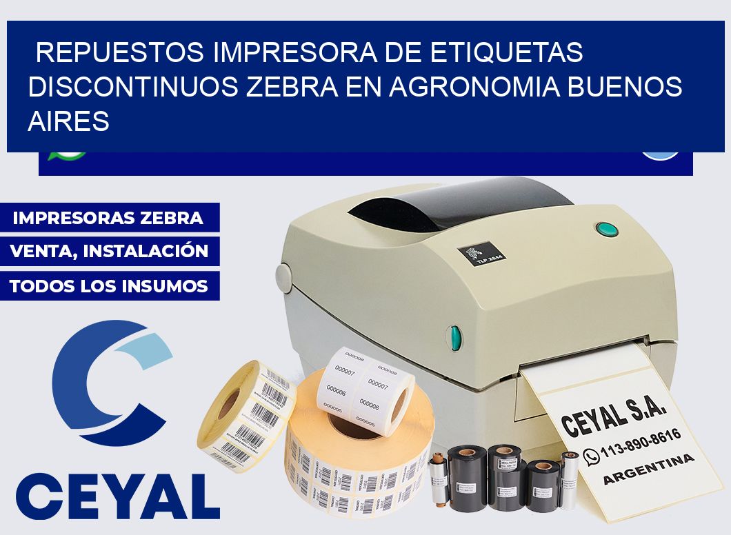repuestos Impresora de etiquetas discontinuos zebra en Agronomia Buenos Aires