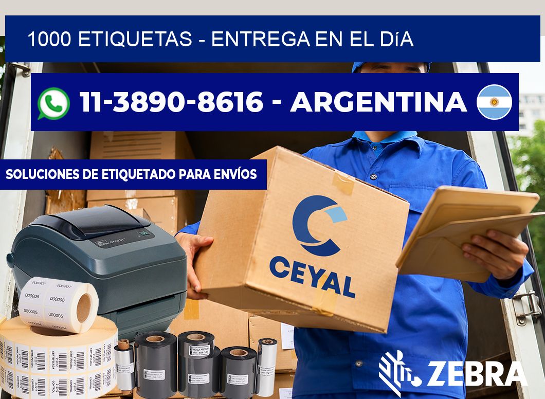 1000 ETIQUETAS - Entrega en el día