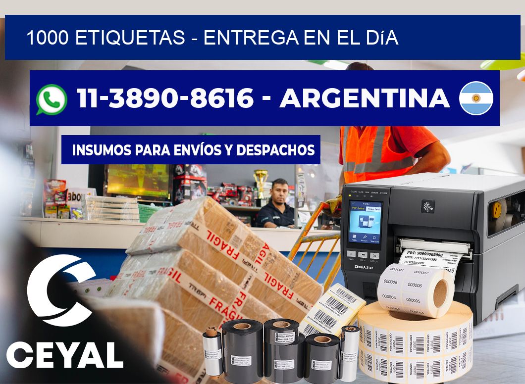 1000 ETIQUETAS - Entrega en el día