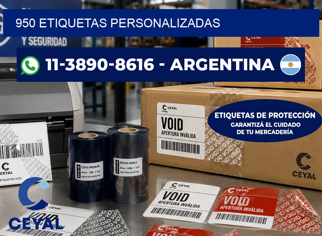 950 ETIQUETAS PERSONALIZADAS