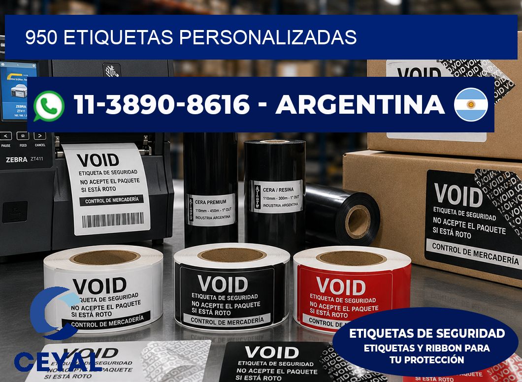 950 ETIQUETAS PERSONALIZADAS