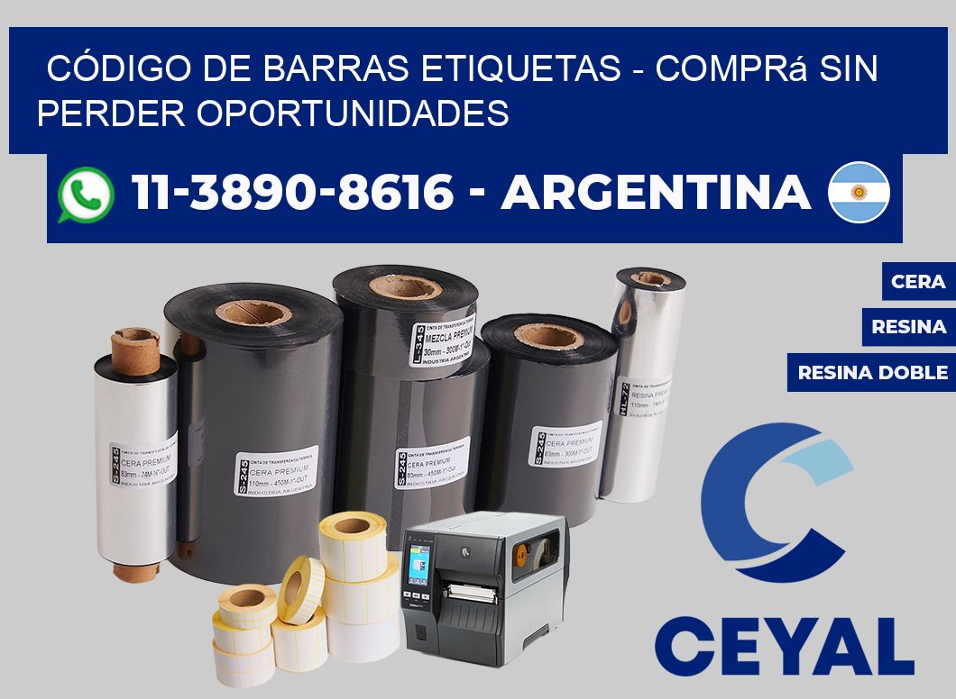 CÓDIGO DE BARRAS ETIQUETAS - Comprá sin perder oportunidades