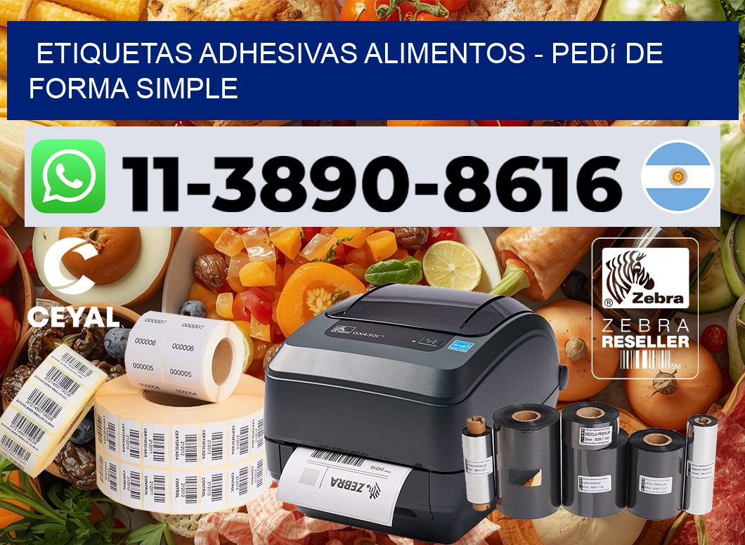 ETIQUETAS ADHESIVAS ALIMENTOS - Pedí de forma simple