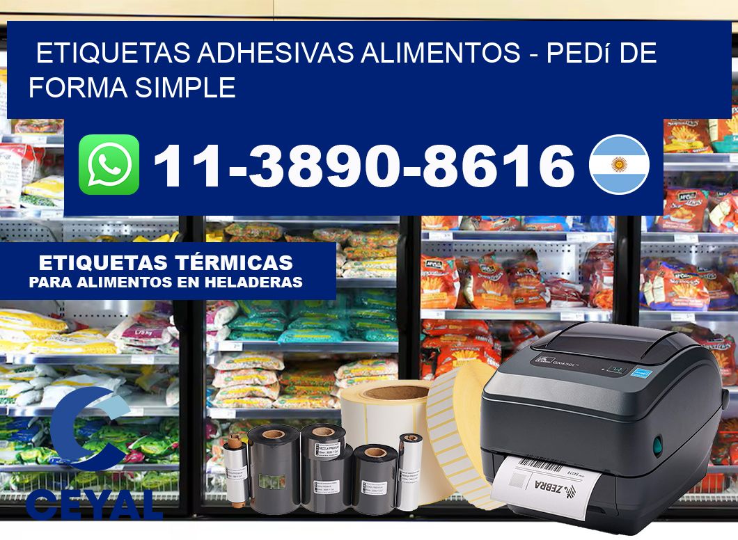 ETIQUETAS ADHESIVAS ALIMENTOS – Pedí de forma simple