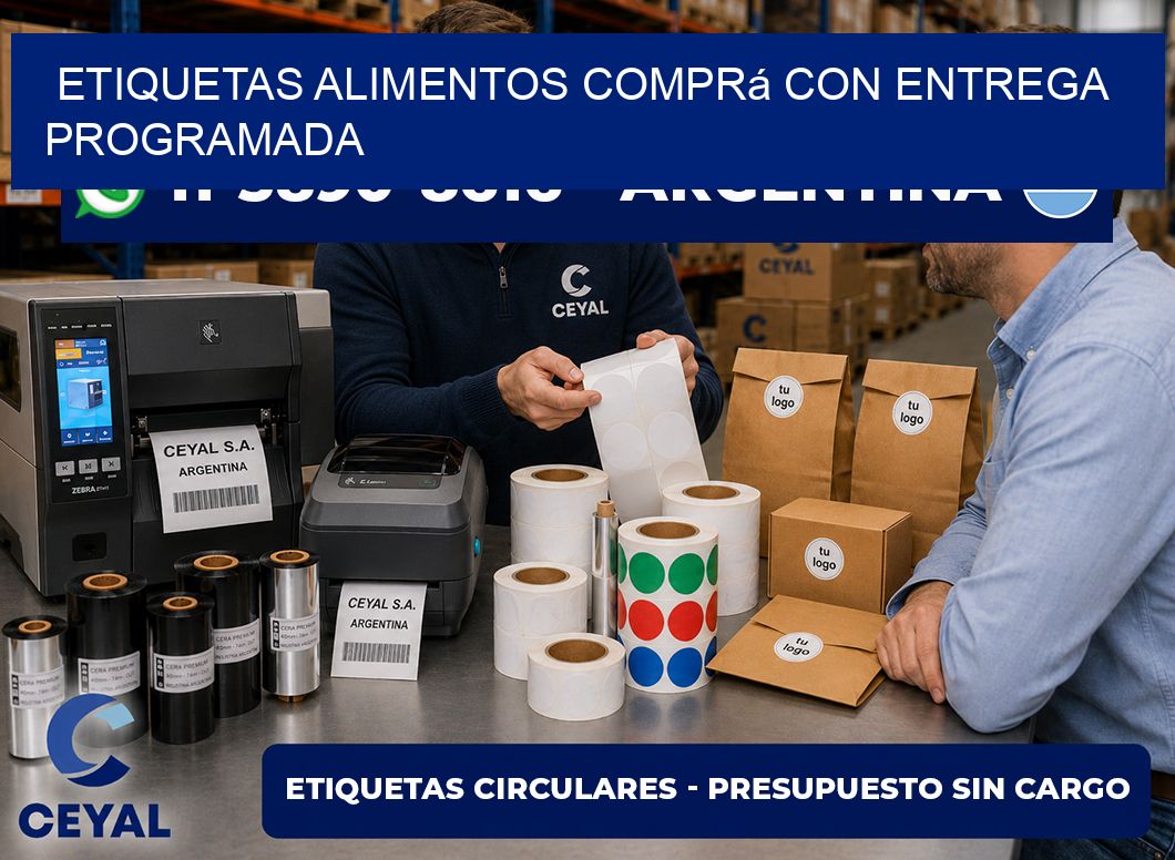 ETIQUETAS ALIMENTOS Comprá con entrega programada