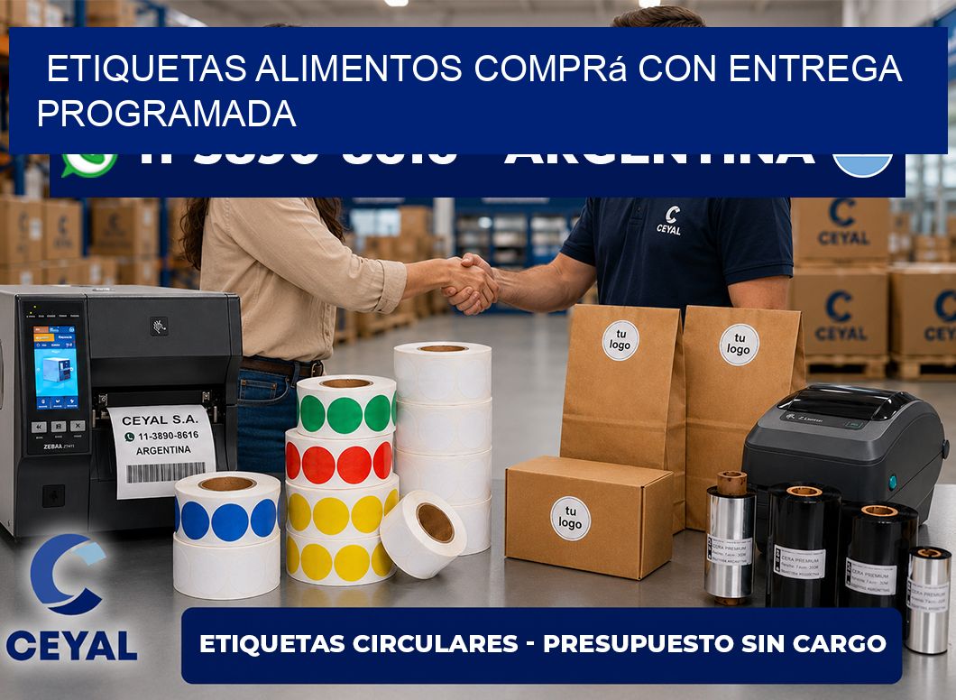 ETIQUETAS ALIMENTOS Comprá con entrega programada