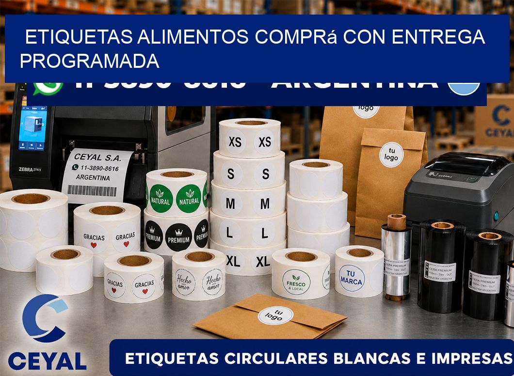 ETIQUETAS ALIMENTOS Comprá con entrega programada
