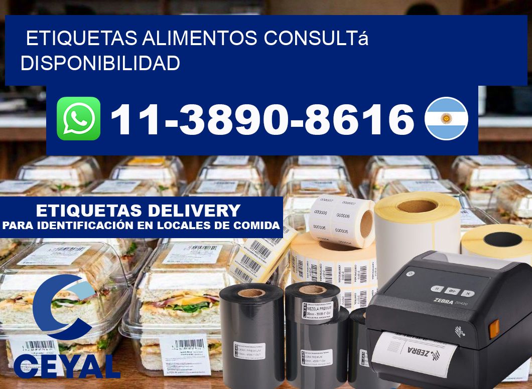 ETIQUETAS ALIMENTOS Consultá disponibilidad