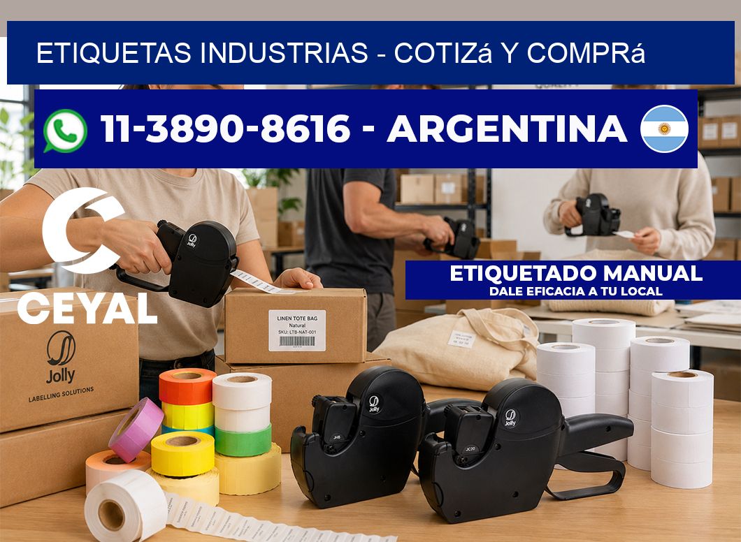 ETIQUETAS INDUSTRIAS - Cotizá y comprá