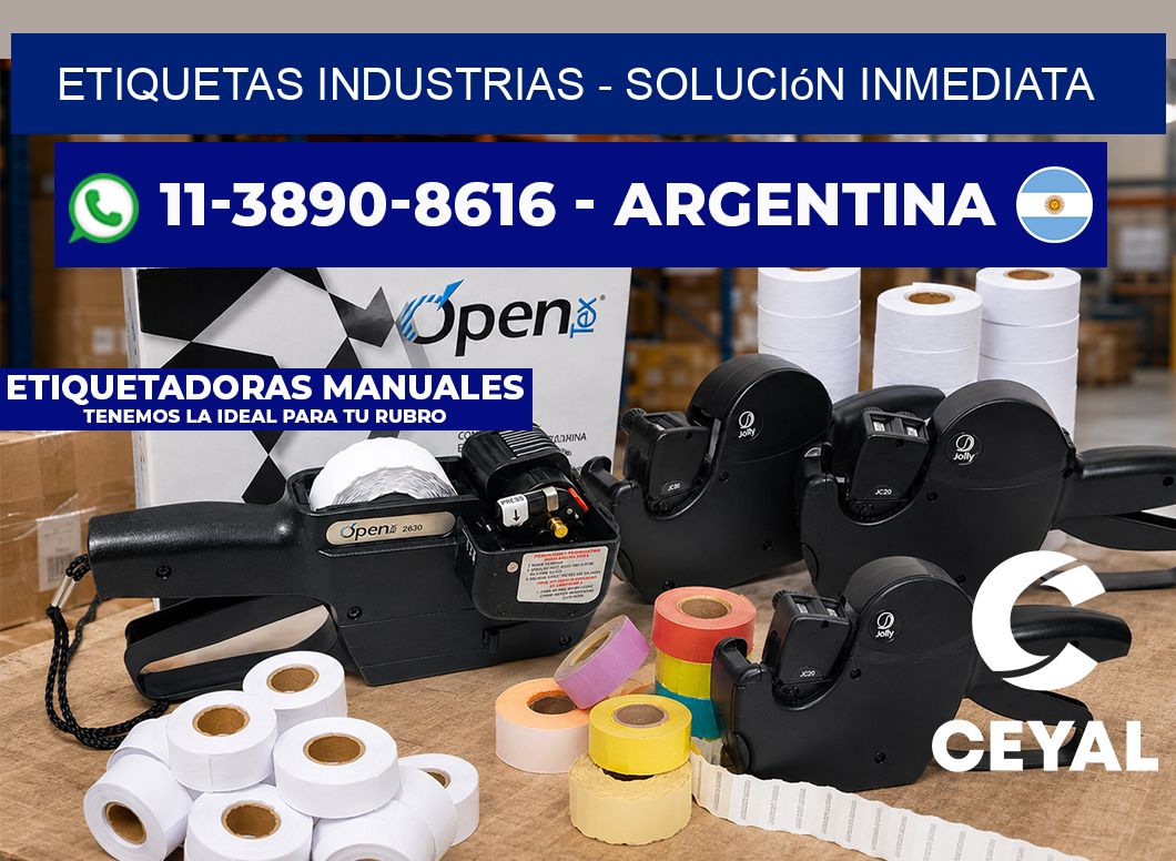 ETIQUETAS INDUSTRIAS - Solución inmediata