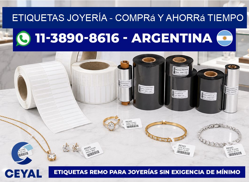 ETIQUETAS JOYERÍA - Comprá y ahorrá tiempo